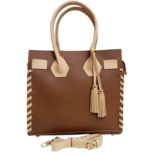 Two-Tone Tote (Brown)