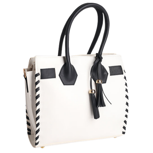 Two-Tone Tote (White)