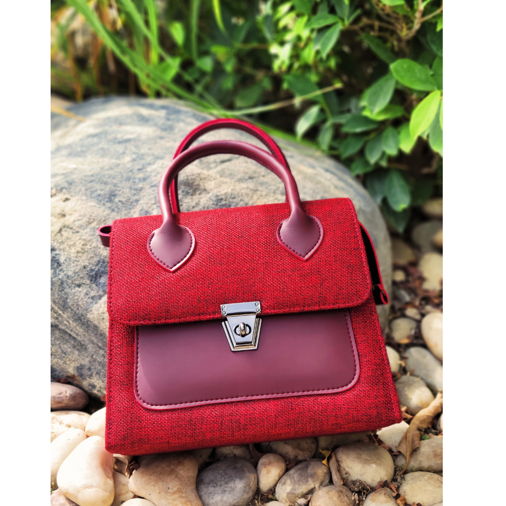 Lockable Casual Purse (Red)